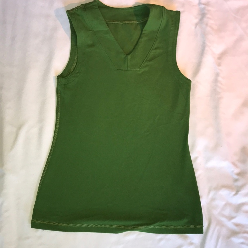 Green lulu athletic tank